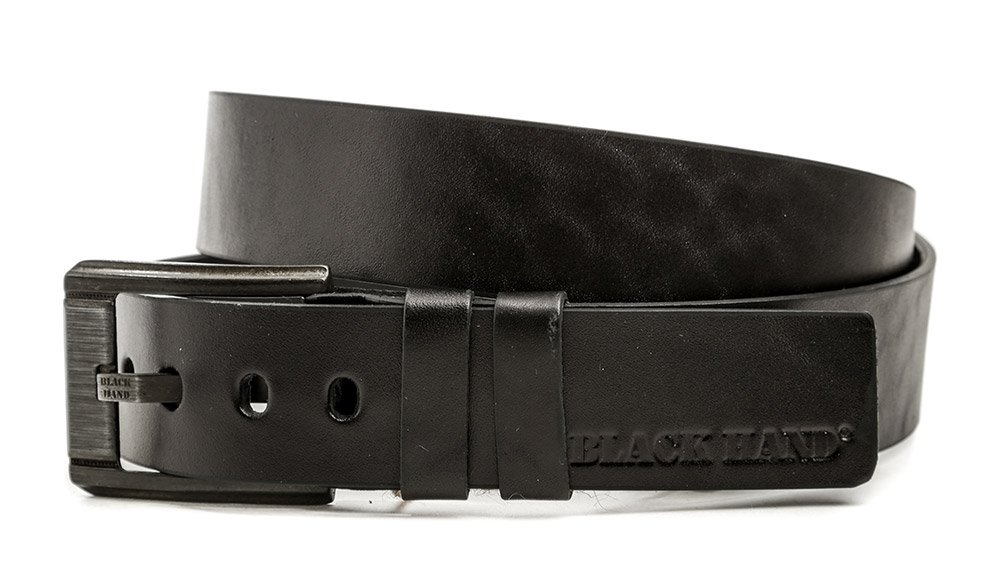Black Hand 120-98 pánsky čierny kožený opasok šírka 38 mm EUR 105