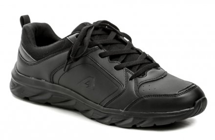 Celoročná vychádzková obuv na šnurovanie, vyrobená zo syntetického materiálu v kombinácii s textilným materiálom.